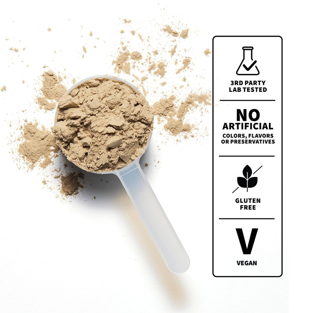 NOBULL Plant Protein label close-up with 25g protein per serving.