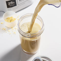 NOBULL vanilla protein pour captures convenient post-workout fueling.