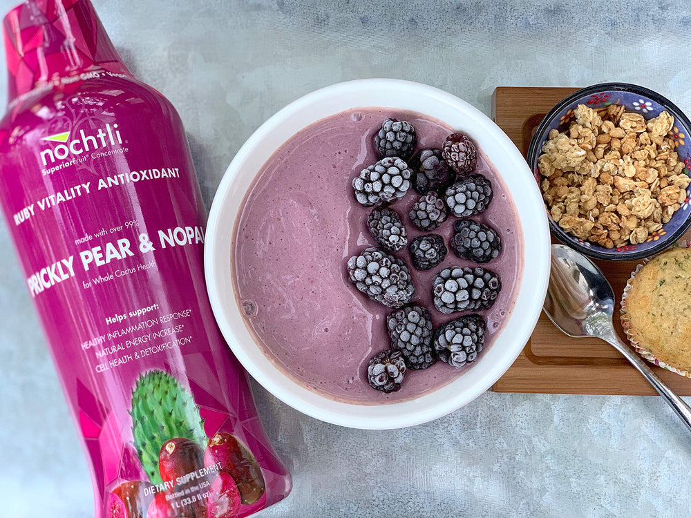 Nochtli Recover prickly pear liquid pour demonstrates easy daily use