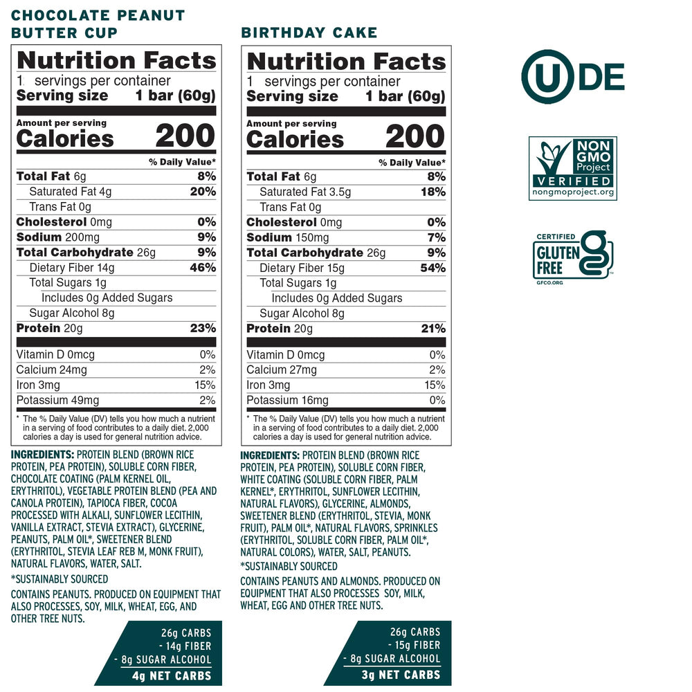 No Cow High Protein Bars dipped variety pack shown for on-the-go fueling