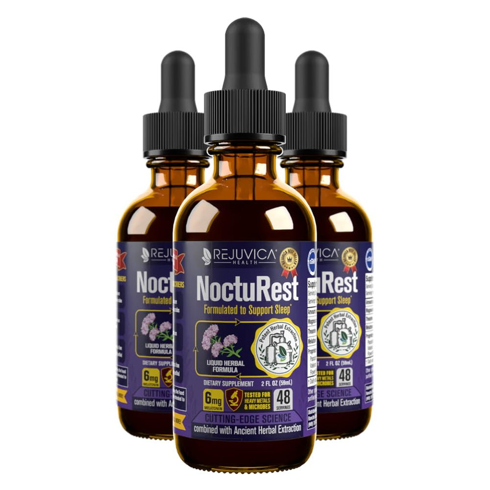NoctuRest bottle pour shows easy nightly dosing for better winding down.