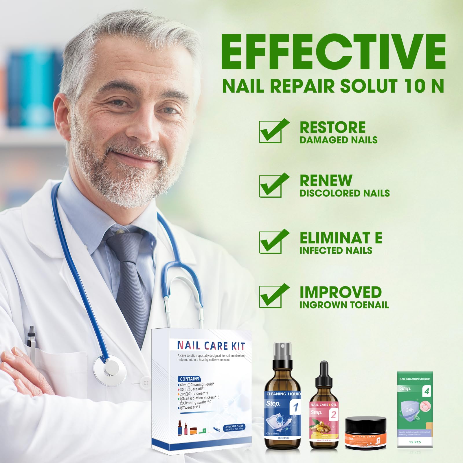 Nodfens nail cream nourishes brittle nails for renewed strength.