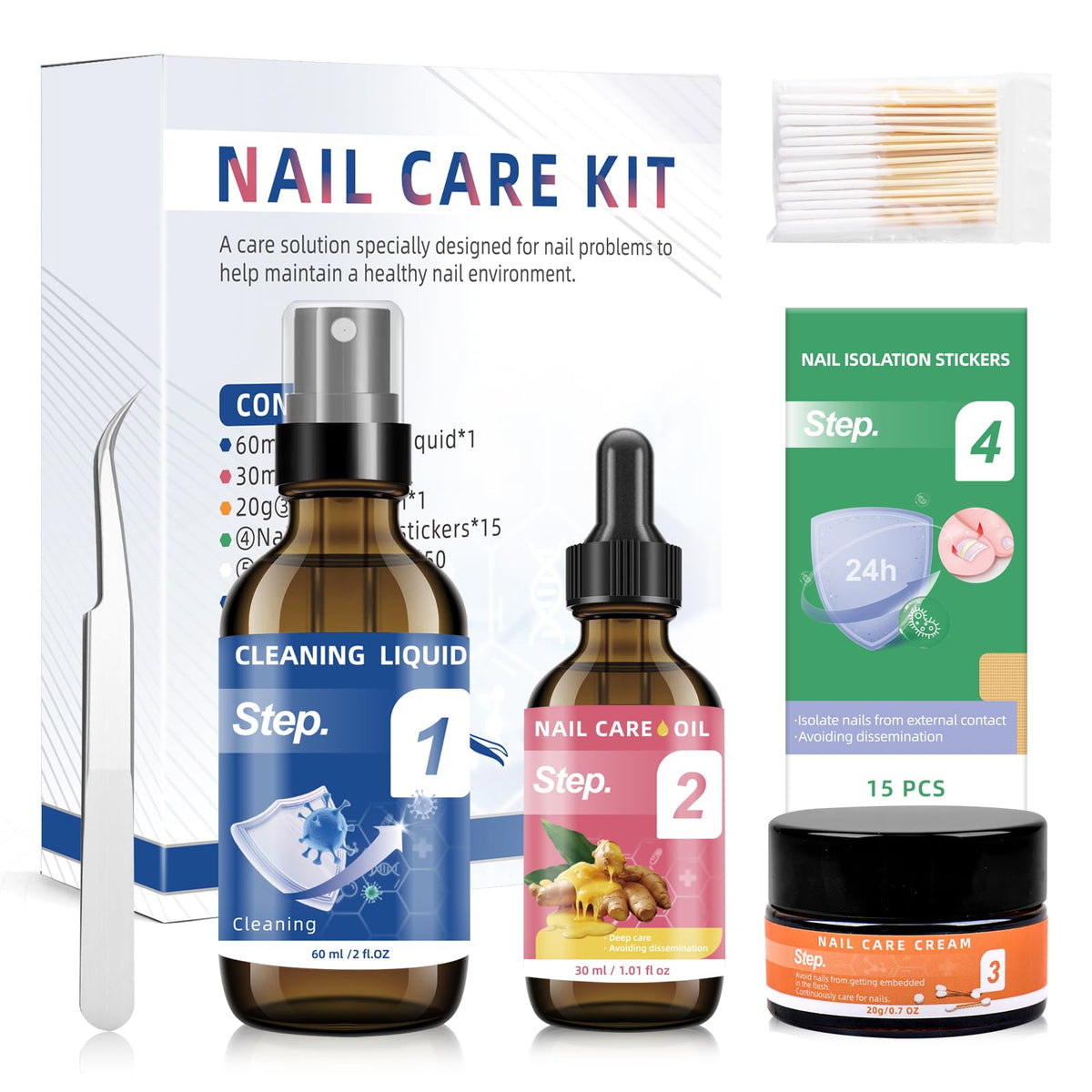 Nodfens toenail fungus cleanser pour demonstrates clean, refreshed nails.
