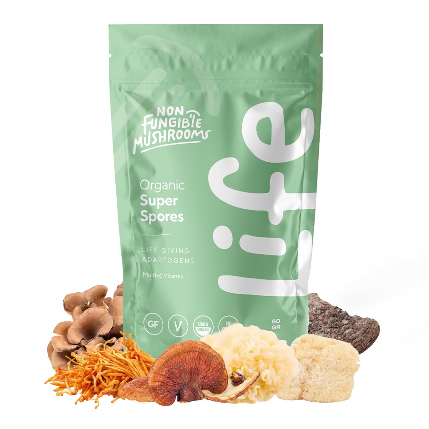Life Daily powder pouch front showing label for daily wellness and energy support