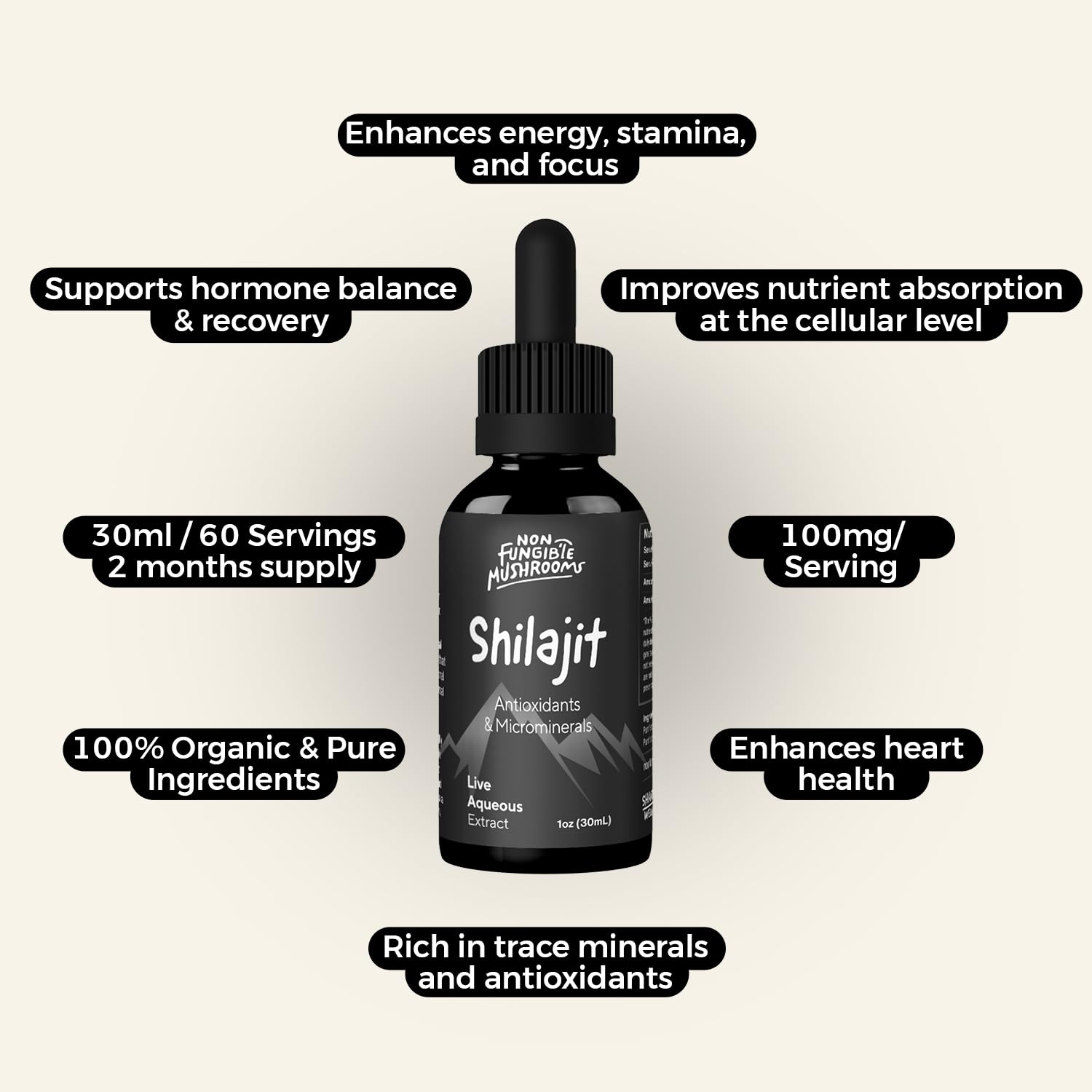 Shilajit liquid poured into a glass for a soothing ritual.