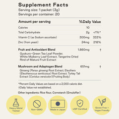 NOOCI Energy + Immunity packaging highlights vegan, non-GMO credentials
