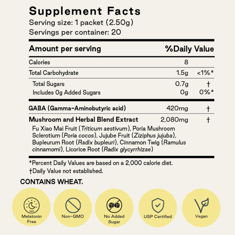 NOOCI Relax + Sleep label highlighting melatonin-free formulation