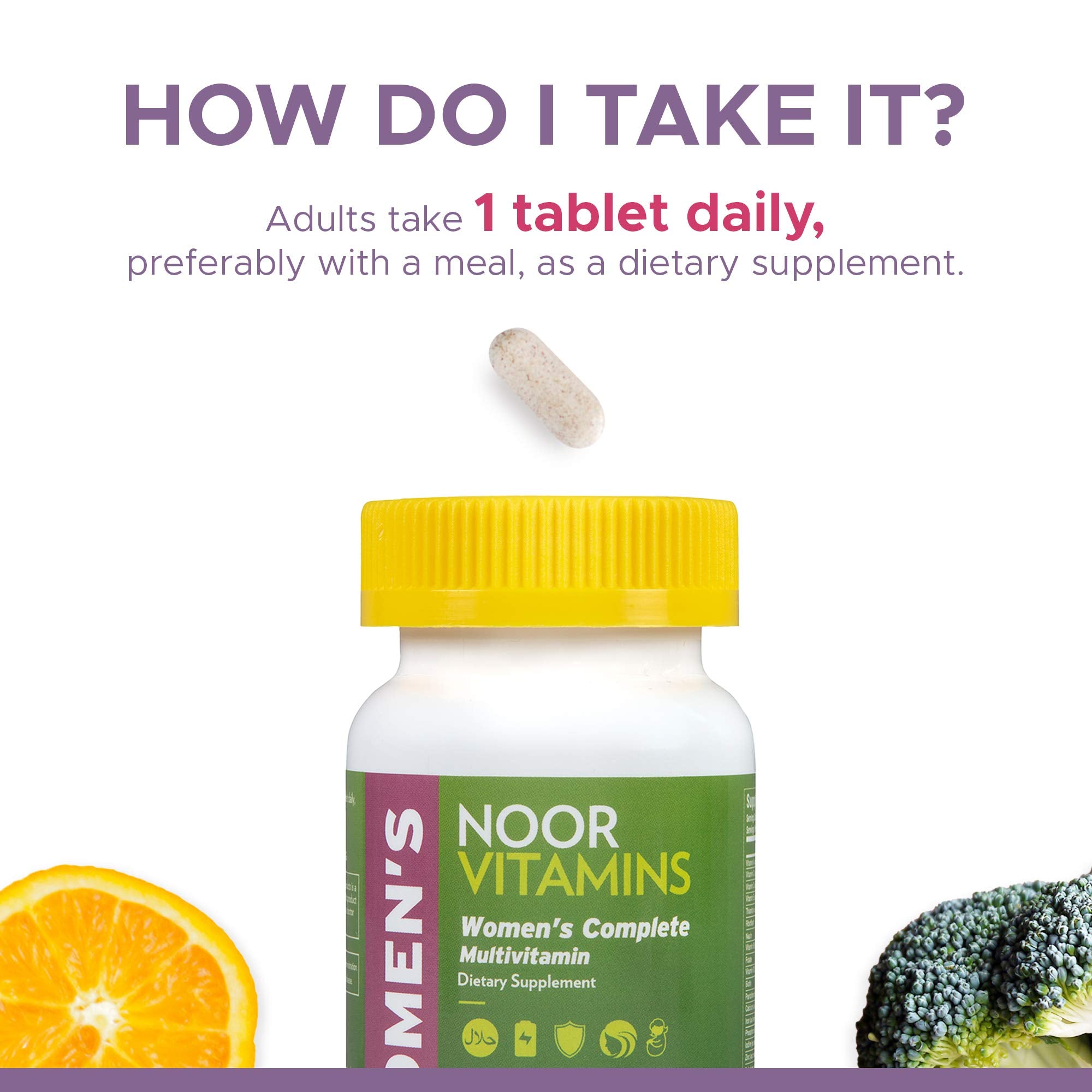 Noor Vitamins zinc and vitamin C for immune support.