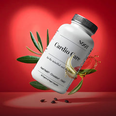 NOOT Cardio Care label highlights olive leaf and plant ingredients