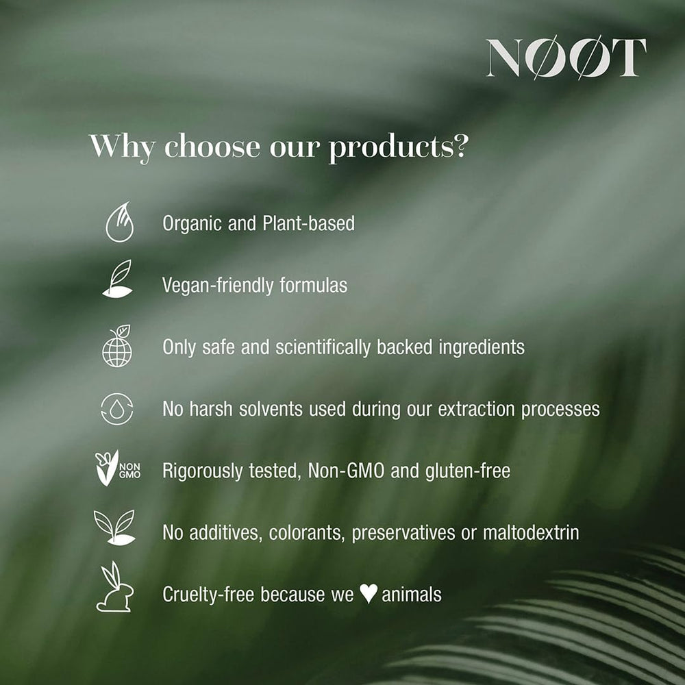 NOOT Trans Resveratrol bottle on a clean desk with eco-friendly packaging.