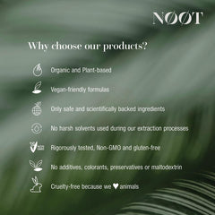 NOOT Trans Resveratrol bottle on a clean desk with eco-friendly packaging.