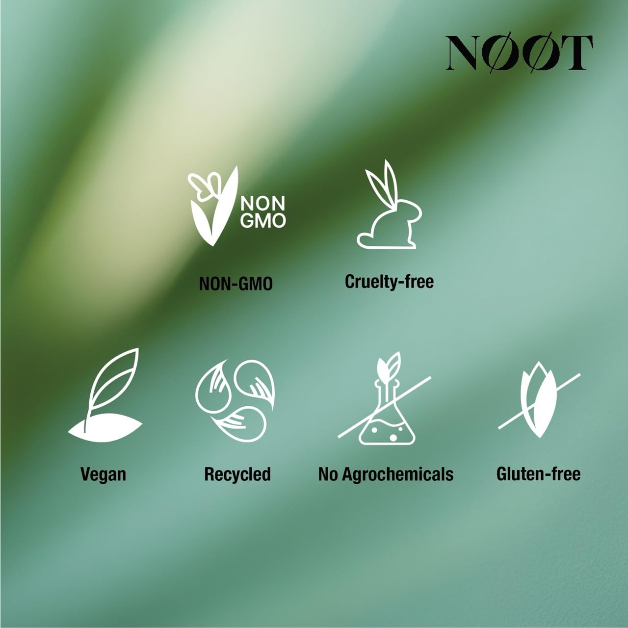 NOOT Trans Resveratrol vegan and non-GMO icons on packaging.
