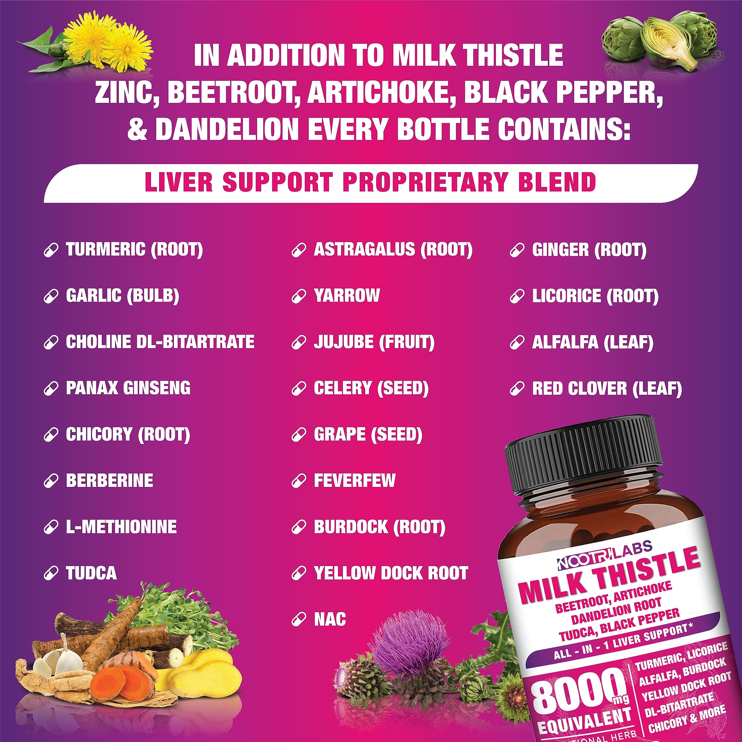 Nootrilabs Naturals beetroot extract capsules may aid liver blood flow.