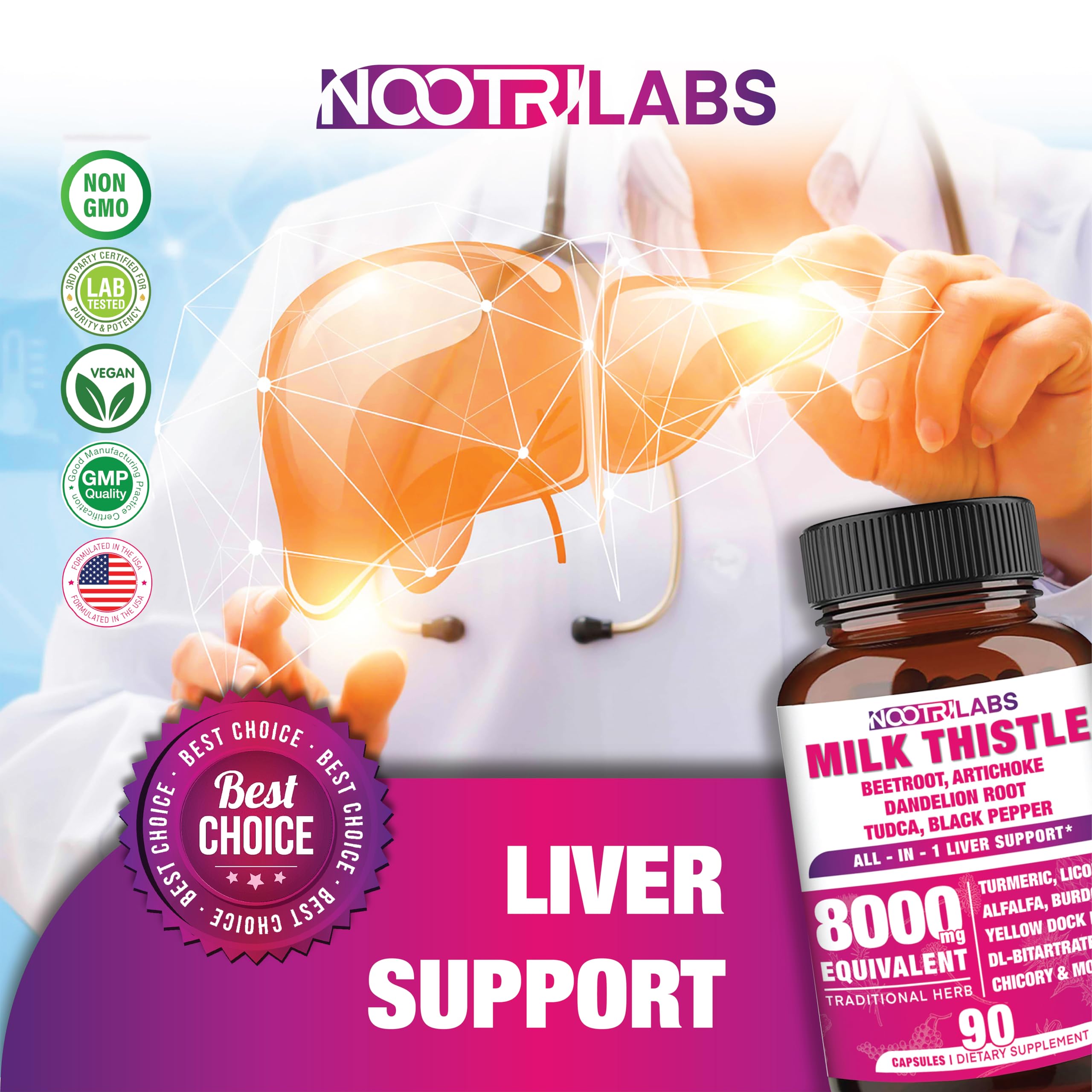 Nootrilabs Naturals GMP-certified facility badge image reinforces product safety.