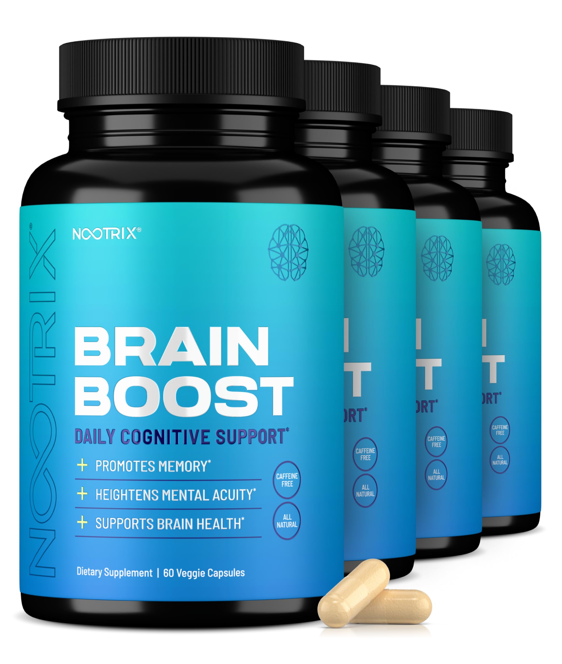 Nootrix Brain Boost bottle front for daily cognitive support.