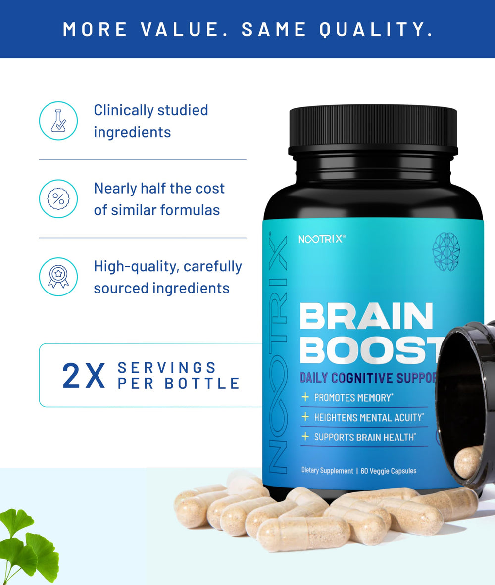 Nootrix Brain Boost GMP facility badge signals strict production standards