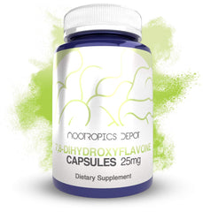 Nootropics Depot 78-dhf capsules bottle close-up for cognitive support