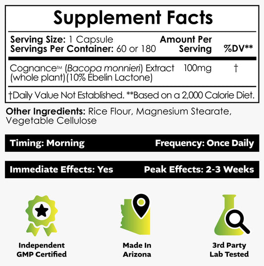 Nootropics Depot Cognance capsules closeup for cognitive support