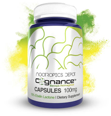 Nootropics Depot Cognance bottle with 100mg capsules for enhanced focus