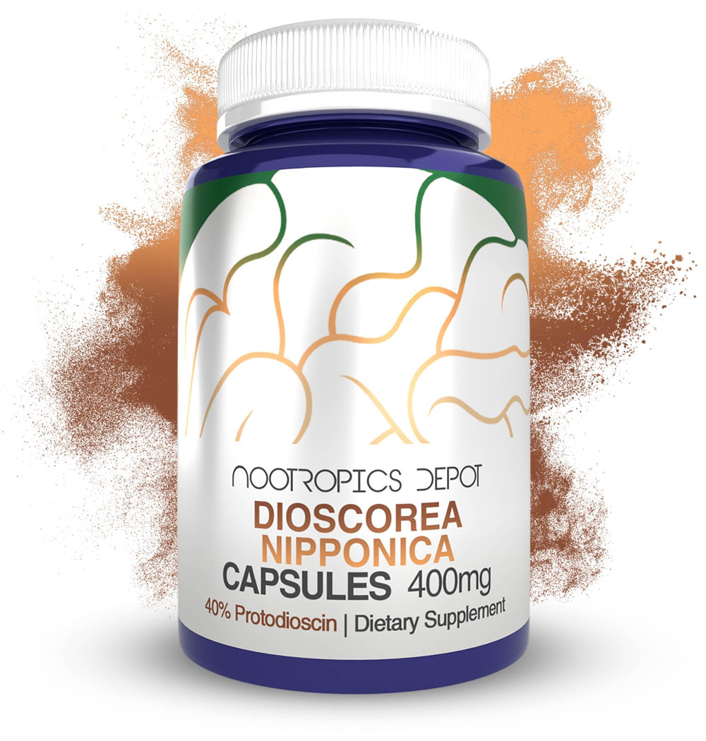 Nootropics Depot Dioscorea Nipponica capsules 400mg with 40% Protodioscin for daily support.