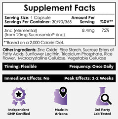 Nootropics Depot MicroZinc capsules closeup emphasizing bioavailability
