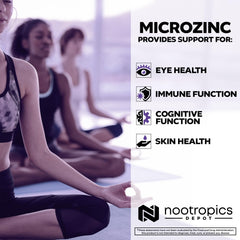 Nootropics Depot MicroZinc capsules packaging with daily zinc dosage