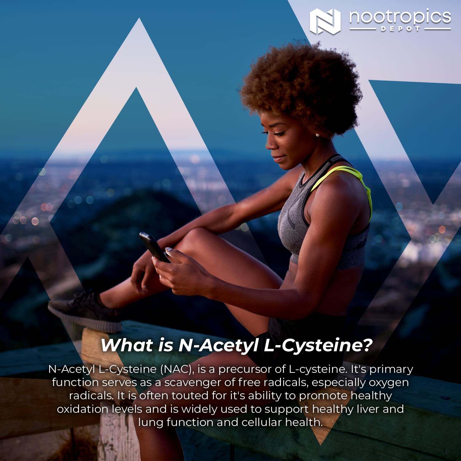 Nootropics Depot NAC label closeup highlights quality and purity.