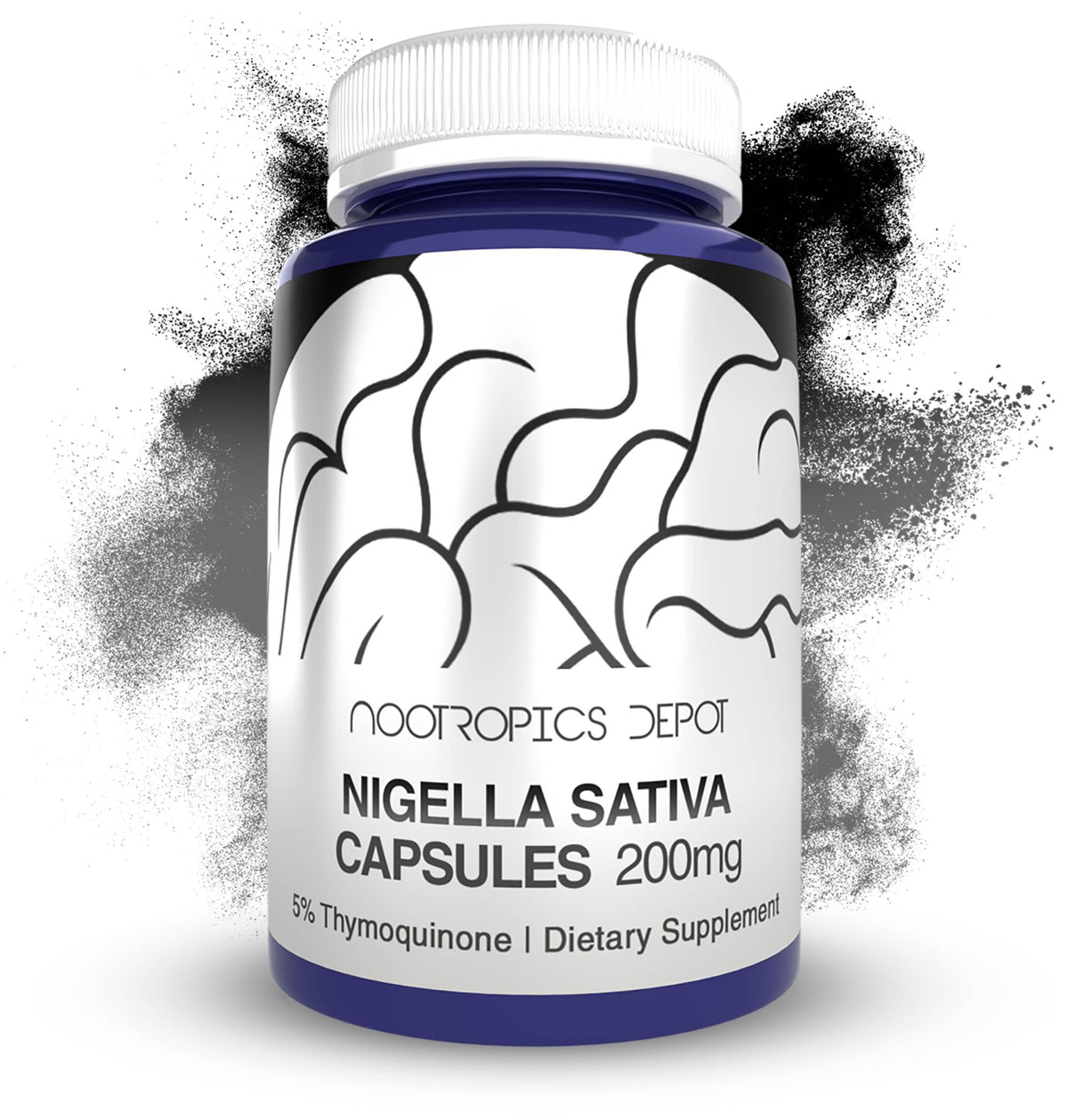 Nootropics Depot Nigella Sativa capsules packshot for daily cognitive support