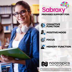 Packaging inside view reveals Sabroxy bottle quality and label details.