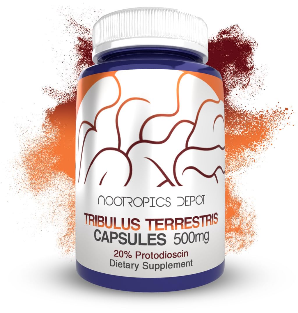 Nootropics Depot Tribulus capsules bottle with 60-count for daily vitality and focus