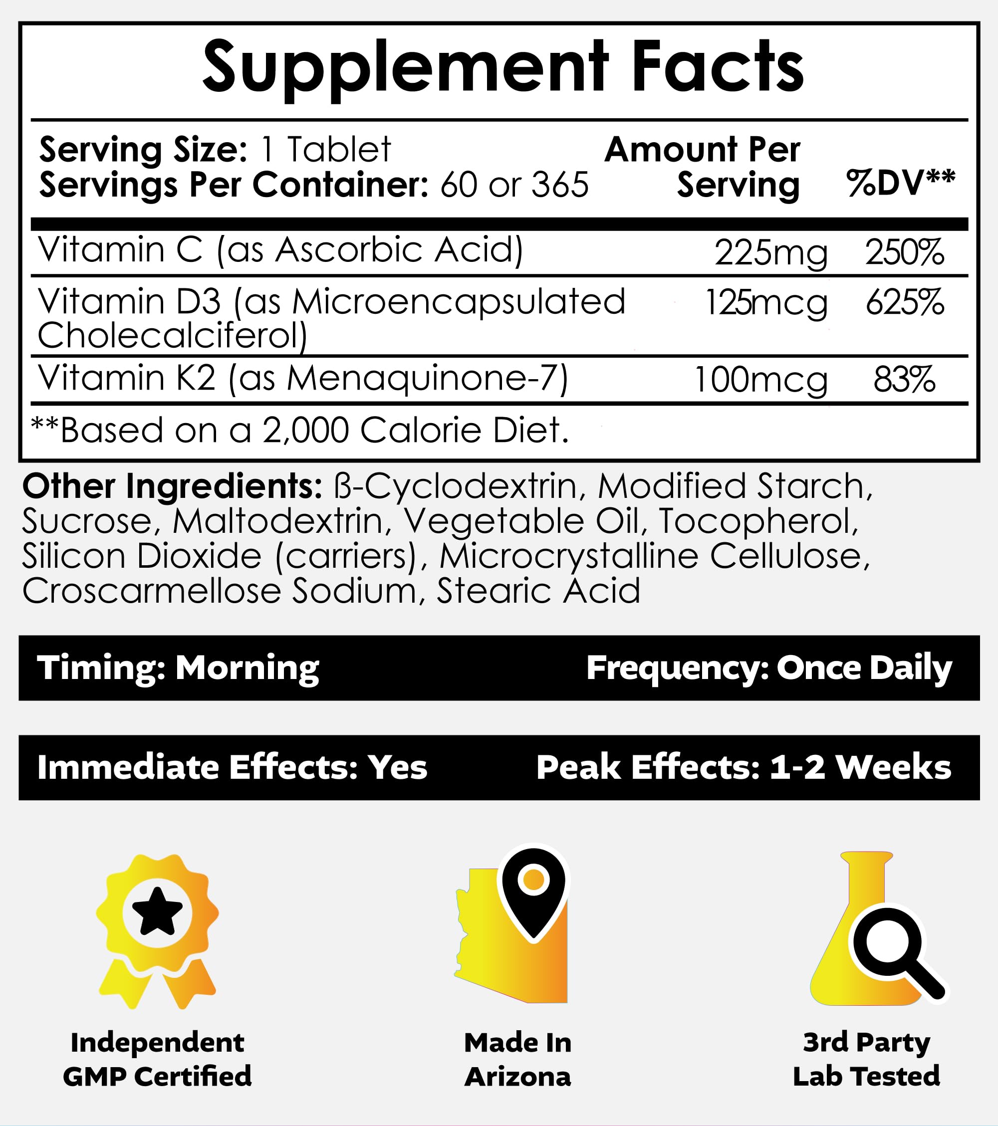 Nootropics Depot vitamin d3-k2 capsules closeup; shows tablet texture for daily supplementation