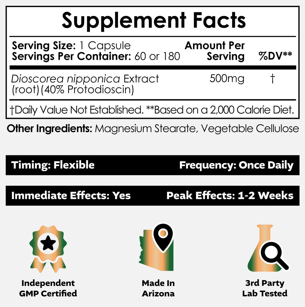 Nootropics Depot wild yam capsules visible on a neutral surface for everyday use.