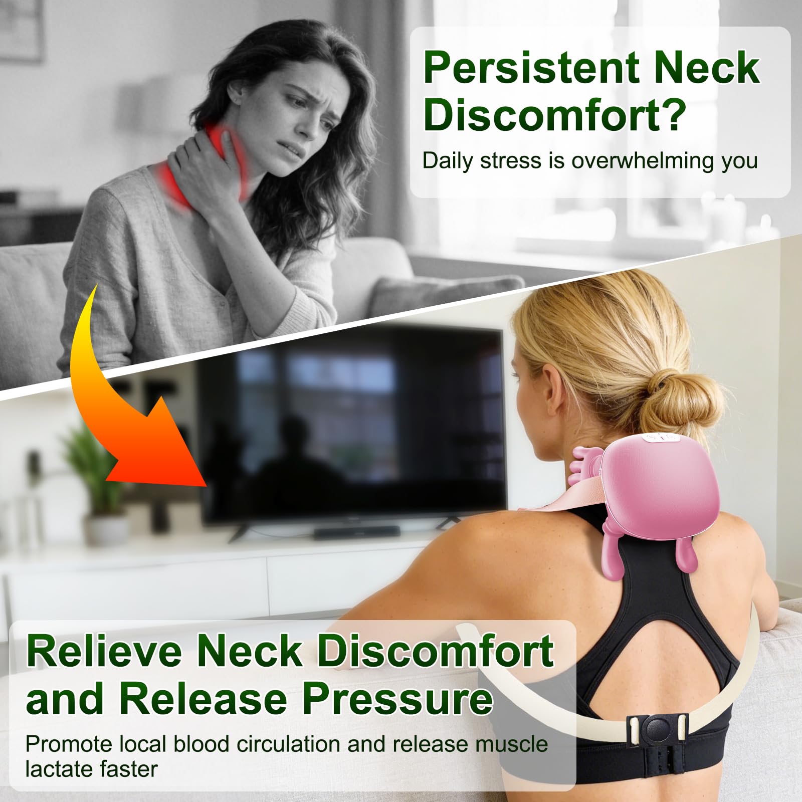 Nooydio portable massager for home, office, and travel.