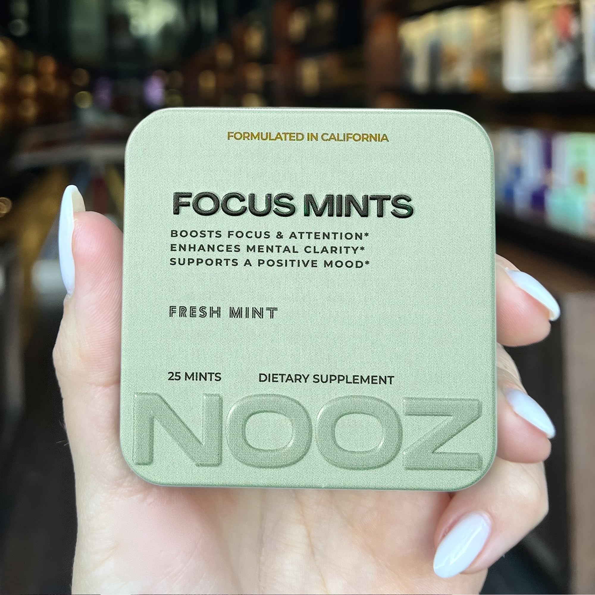 NOOZ Cognizin label illustrates citicoline for focus and clarity.