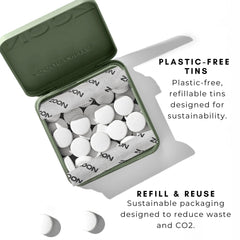 NOOZ Focus Mints on a clean desk to boost productivity.