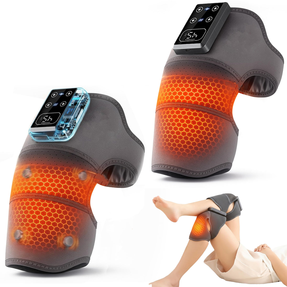 Nopuee electric knee massage with graphene heating for rapid, even warmth.