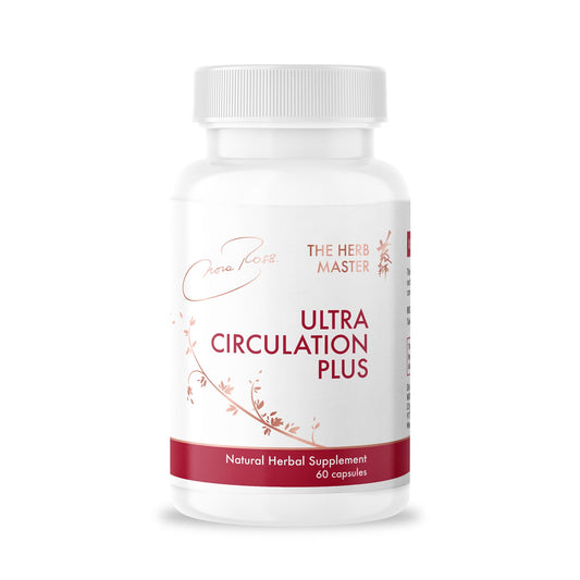 Nora Ross Ultra Circulation bottle pour supports daily blood flow and heart vitality.