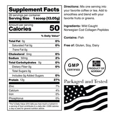 Nutrition facts label showing 12g protein per serving for transparency.