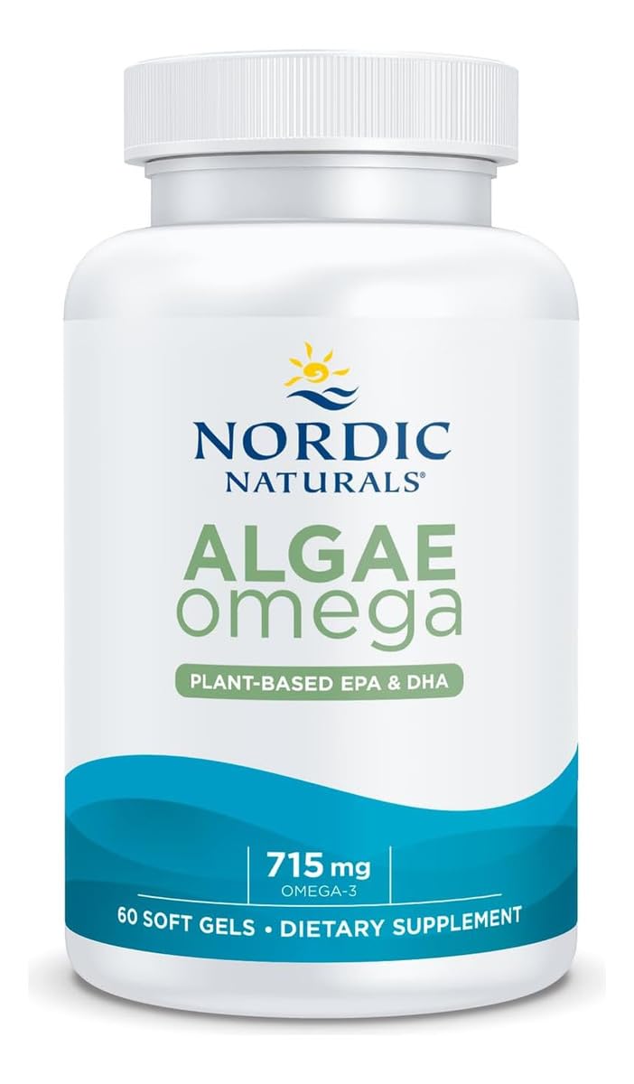 Nordic Naturals Algae Omega with water, easy daily routine