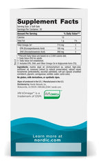Nordic Naturals Algae Omega label close-up, highlighting vegan certification