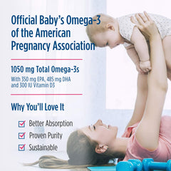Nordic Naturals Baby's DHA dropper illustration for easy feeding integration