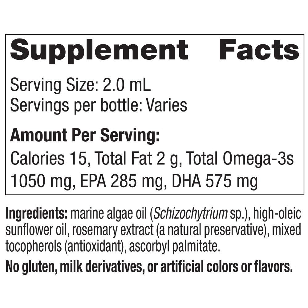 Nordic Naturals Baby’s DHA Vegetarian dropper ready for easy bottle addition
