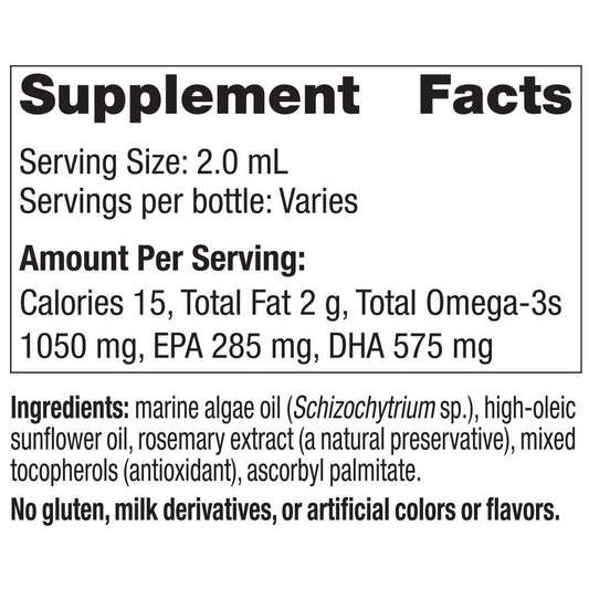 Nordic Naturals Baby’s DHA Vegetarian dropper ready for easy bottle addition