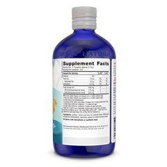 Nordic Naturals Children’s DHA strawberry label close-up, flavor highlighted.