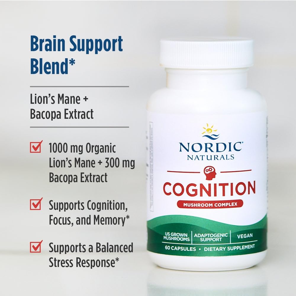 Ingredients close-up showing Bacopa extract and Lion's Mane