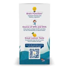 Nordic Naturals Complete Omega Jr. lemon capsules close-up emphasizing lemon flavor