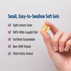 Nordic Naturals Complete Omega Jr. lemon pour action demonstrates easy serving