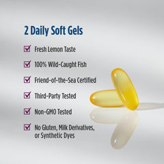 Non-GMO, gluten- and dairy-free Nordic Naturals Complete Omega Xtra Lemon packaging.