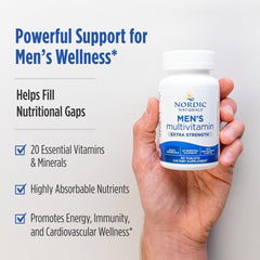 Nordic Naturals Men's Multivitamin Extra Strength chelated minerals for better uptake.