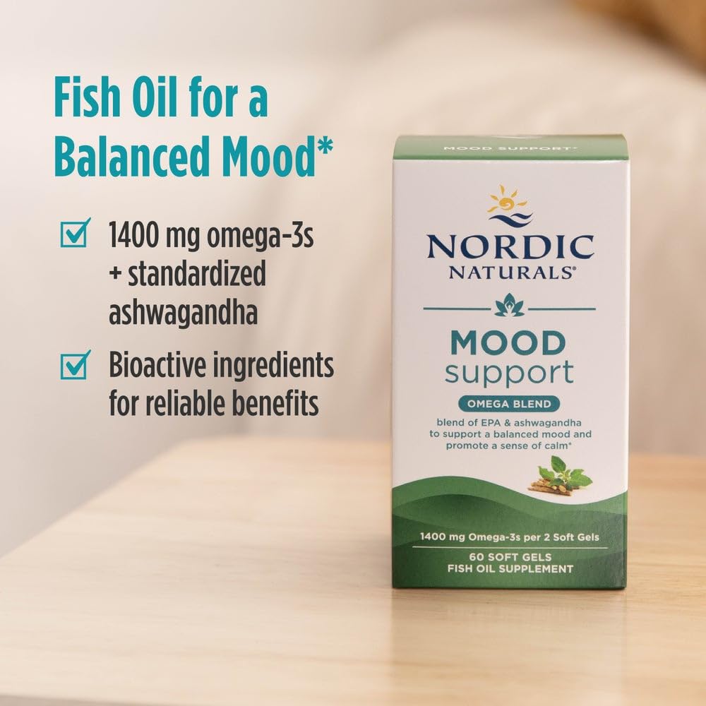 Sustainable sourcing icon and Nordic Naturals branding on the label.